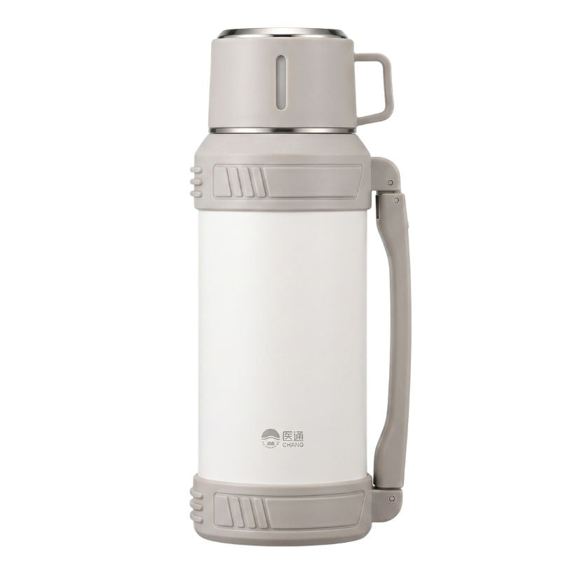 D.Kadi KD9110 Vacuum Bottle 2000ML with Carry Strap - White