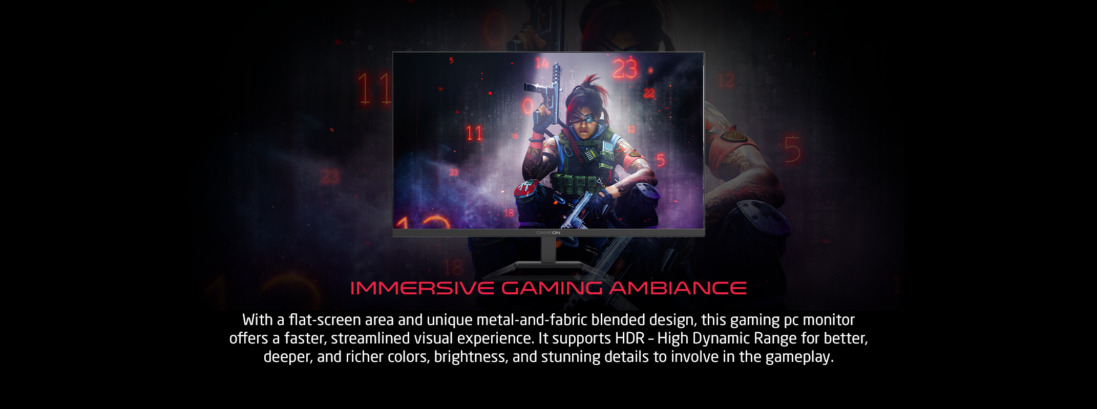 GAMEON GOP 32" FHD,HDMI 2.1,240Hz,VA,1ms,Flat Gaming Monitor