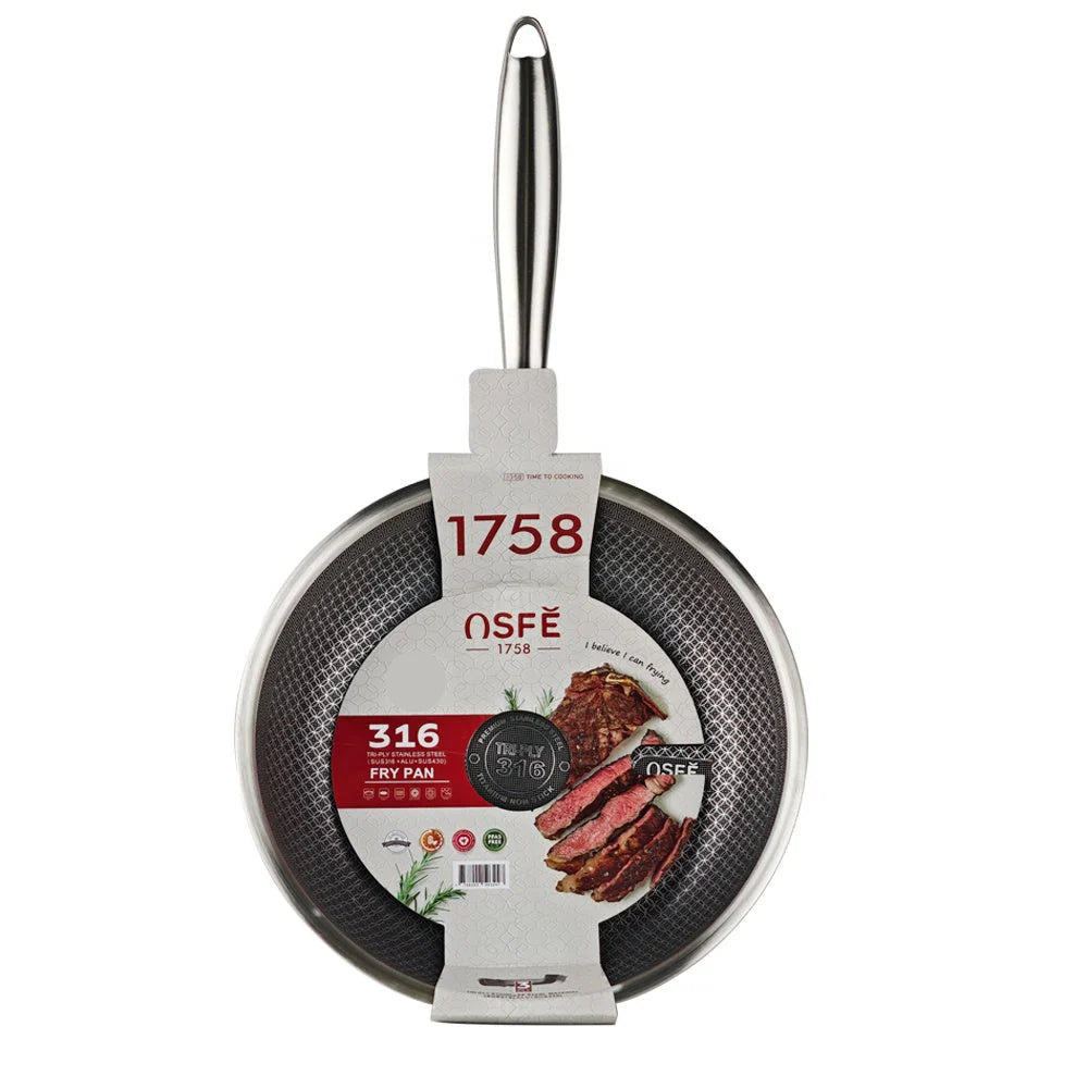 OSFE Fry Pan 3 Layers Stainless Steel - 28 cm