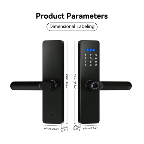 غوبيتا N003، قفل ذكي واي فاي TUYA للأبواب الخشبية مع بصمة الإصبع وRFID ورمز المرور