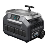 Powerology 600000mAh Solar Portable Generator - 2400W, 4 AC Sockets