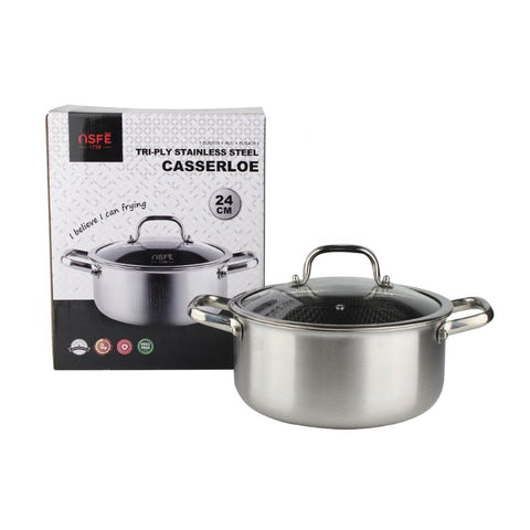 OSFE Casserole 3 Layers Stainless Steel - 32 cm