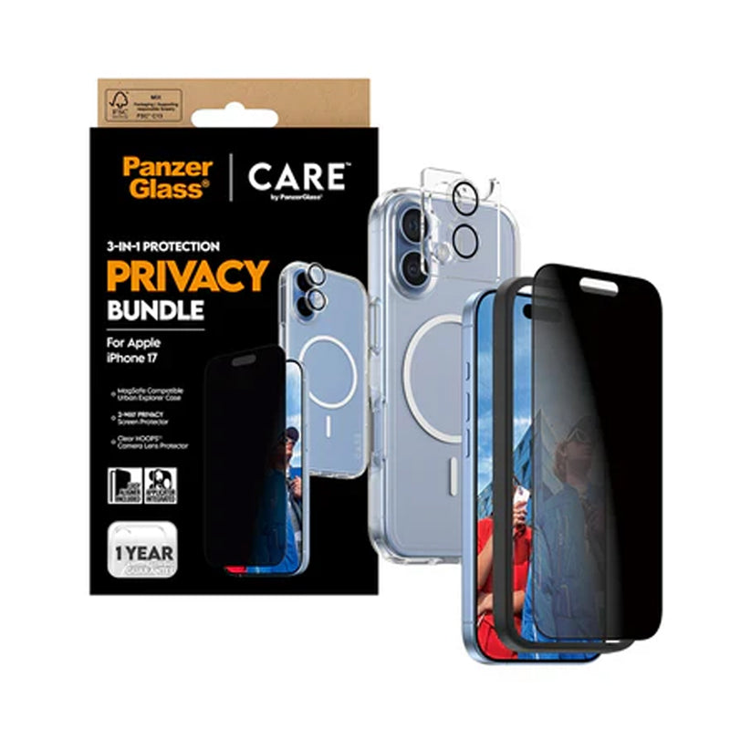 Care by x PanzerGlassCare 3-in-1 Flagship Privacy Bundle iPhone 17, 17 Air, 17 Pro, 17 Pro Max