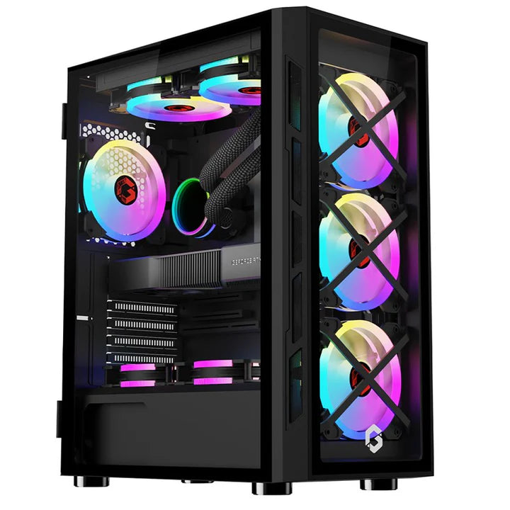 i5 Gaming PC, i5-12400F, RTX 5050 8GB, Windows 11 Pro with Gaming Monitor and 4in1 Gaming Kit