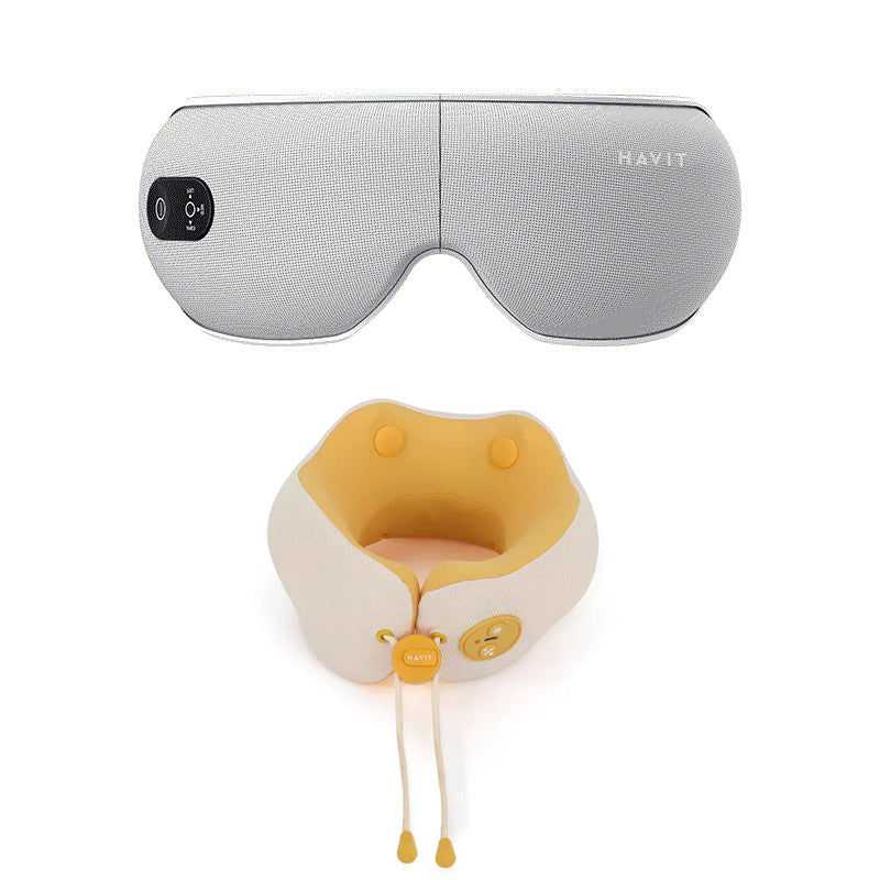 HAVIT-EM1601 Care-Eye Massager With Neck Massager NM1702 - Yellow