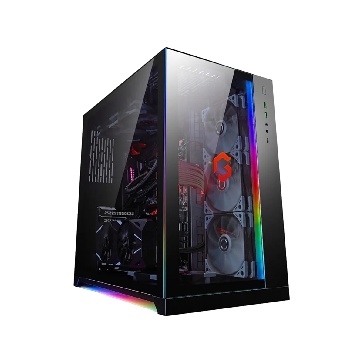 حافظة GAMEON LIAN LI Edition Dynamic Mid Tower - باللون الأسود