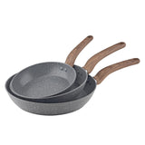 OSFE Premium 3-Piece Granite Non-Stick Fry Pan Set (20, 24, 28cm)
