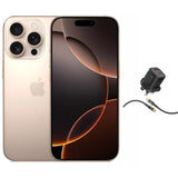 Apple iPhone 16 Pro Max Desert Titanium - 256GB with Free 25W Power Delivery Dual Port Adapter