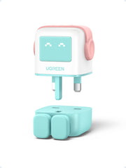 UGREEN Nexode 65W 3-Port GaN Fast Charger Pnk Ble UK35857