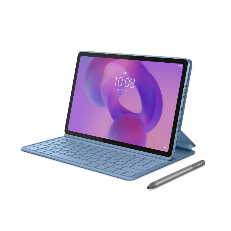 Lenovo Idea TAB / MediaTek Dimensity 6300 / 11" 2.5K / 8GB Ram / 256GB UFS 2.2 Storage / Camera 5.0MP+8.0MP / WIFI / AD / Polar Blue / 1YW - Pen + Non-backlit, Arabic Folio Keyboard
