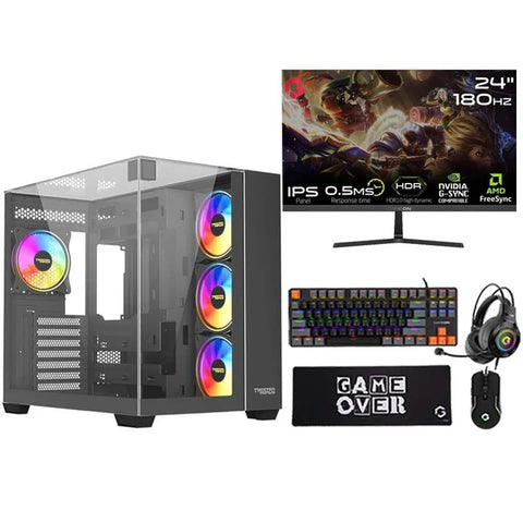 i5 GAMING PC, i5-12400F, RTX 3050 6GB, Windows 11 PRO with GAMEON Gaming Monitor and 4in1 Gaming Kit