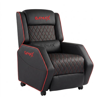 Gamax Gaming Sofa XL Black & Red Recliner (Assembly not included)