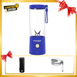 Blendjet V2 Portable Blender 475ml, USB-C Rechargeable with Jetsetter Sleeve and Drinking Lid Free - Royal Blue