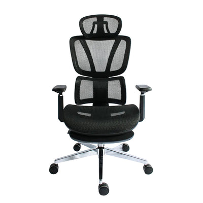 Black Bull Ergonomic Mesh Gaming & Office Chair with Footrest (Free Delivery)