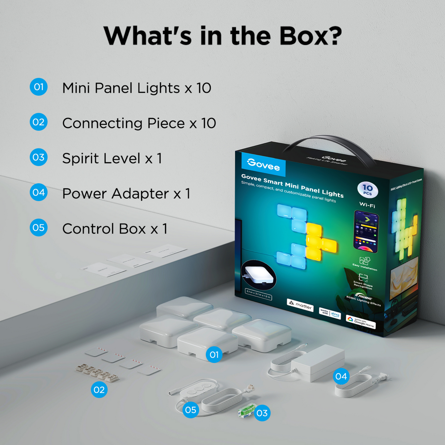 Govee Smart Mini Panel Lights, Model H8069