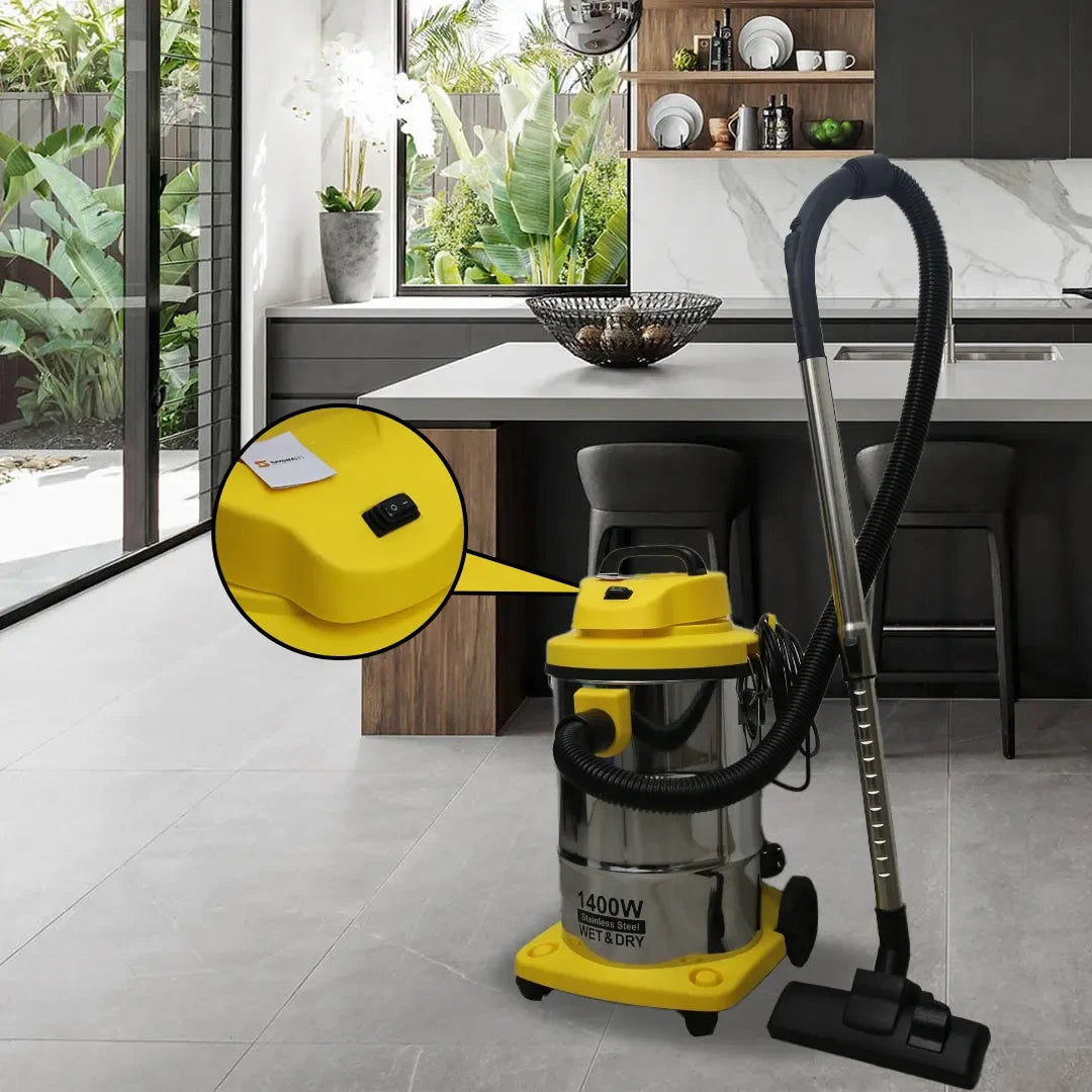 سايونا، مكنسة كهربائية أسطوانية 2 في 1 للتنظيف الجاف والرطب، 1400 واط، خزان 21 لتر (SVC-2362)