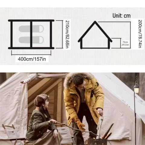 Inflatable Waterproof Family Camping Tent with Manual Air Pump – 6–8 Persons