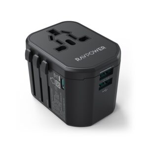 شاحن سفر Ravpower RP-PC1033 Pd Pioneer بقوة 20 واط و3 منافذ