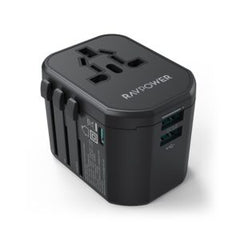 شاحن سفر Ravpower RP-PC1033 Pd Pioneer بقوة 20 واط و3 منافذ