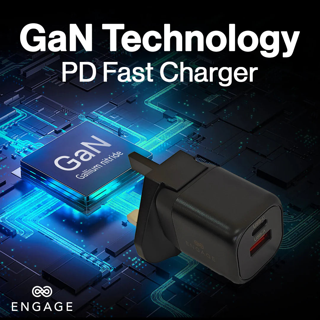Engage, Dual Port Fast Adapter/Charger (20W) with Interchangeable Adapter
