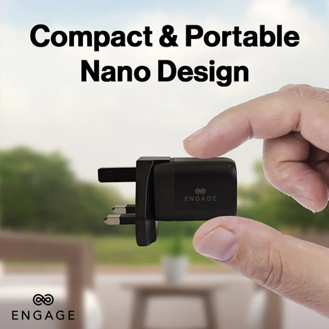 Engage, Dual Port Fast Adapter/Charger (20W) with Interchangeable Adapter