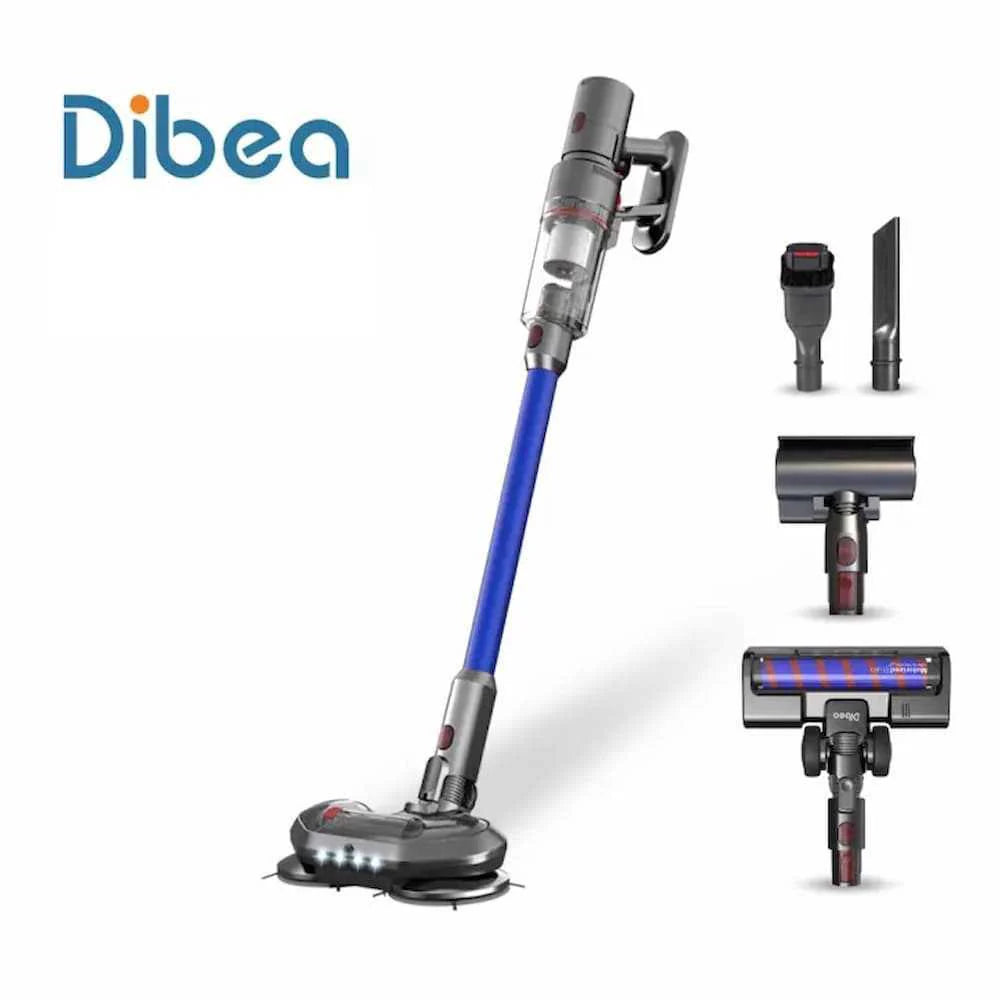 مكنسة وممسحة كهربائية لاسلكية عالية الكفاءة Dibea FC20 مع جميع محتويات التنظيف والمسح 