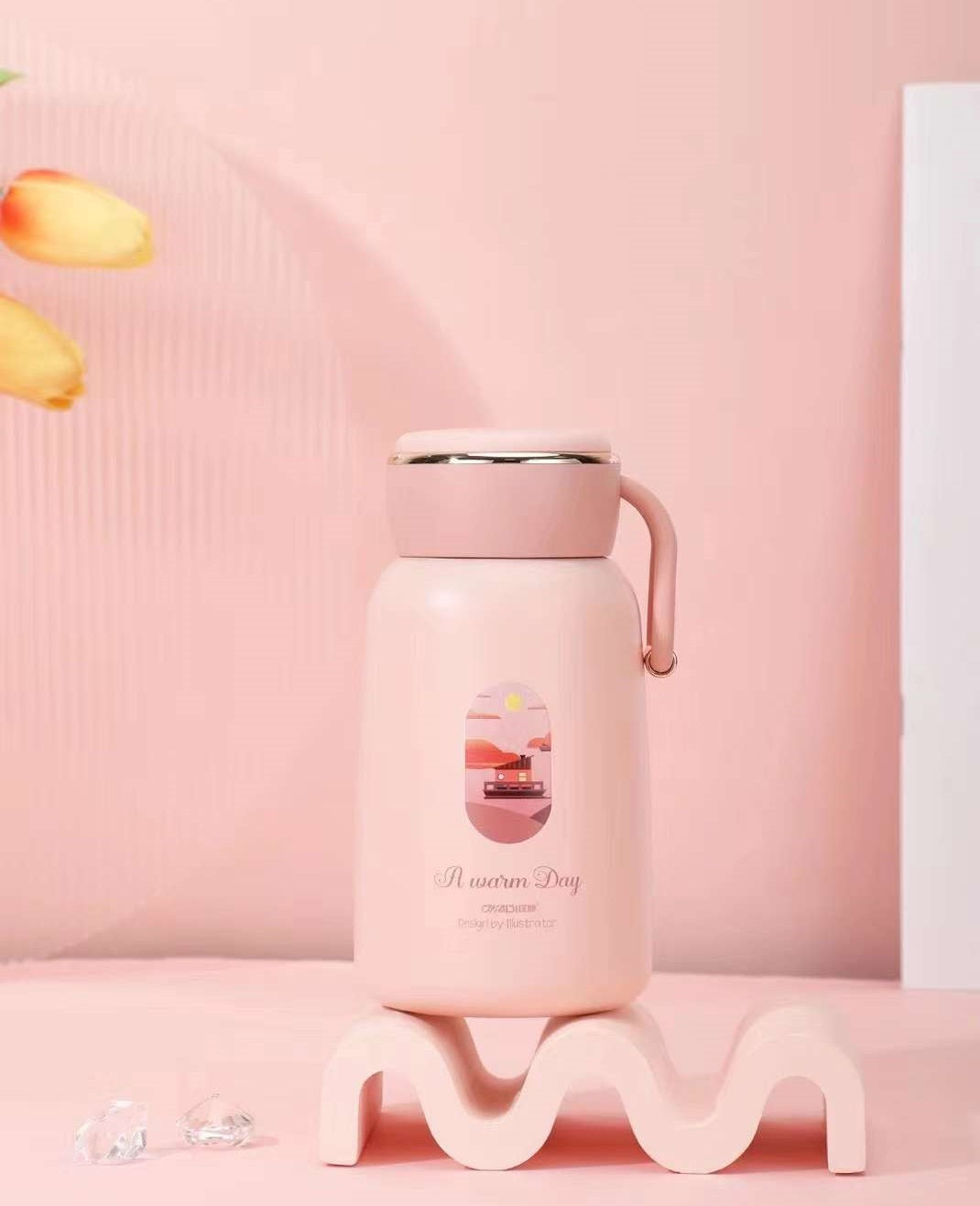 D.kadi Vacumm Bottle 300ML-Pink