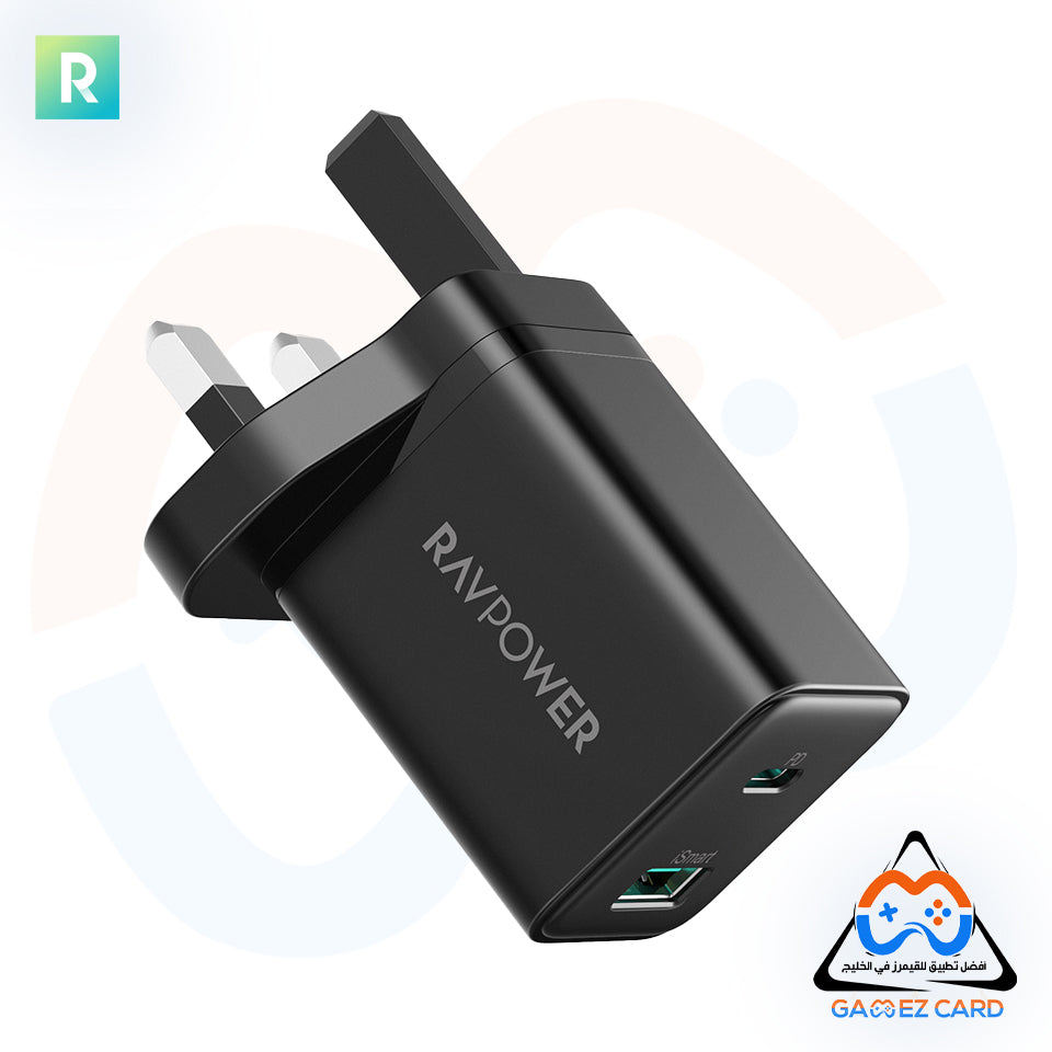 شاحن حائط راف باور PD 30 واط RP-PC170 - أسود 