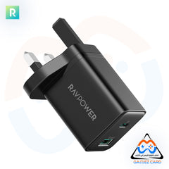 شاحن حائط راف باور PD 30 واط RP-PC170 - أسود 