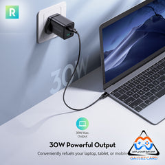 شاحن حائط راف باور PD 30 واط RP-PC170 - أسود 