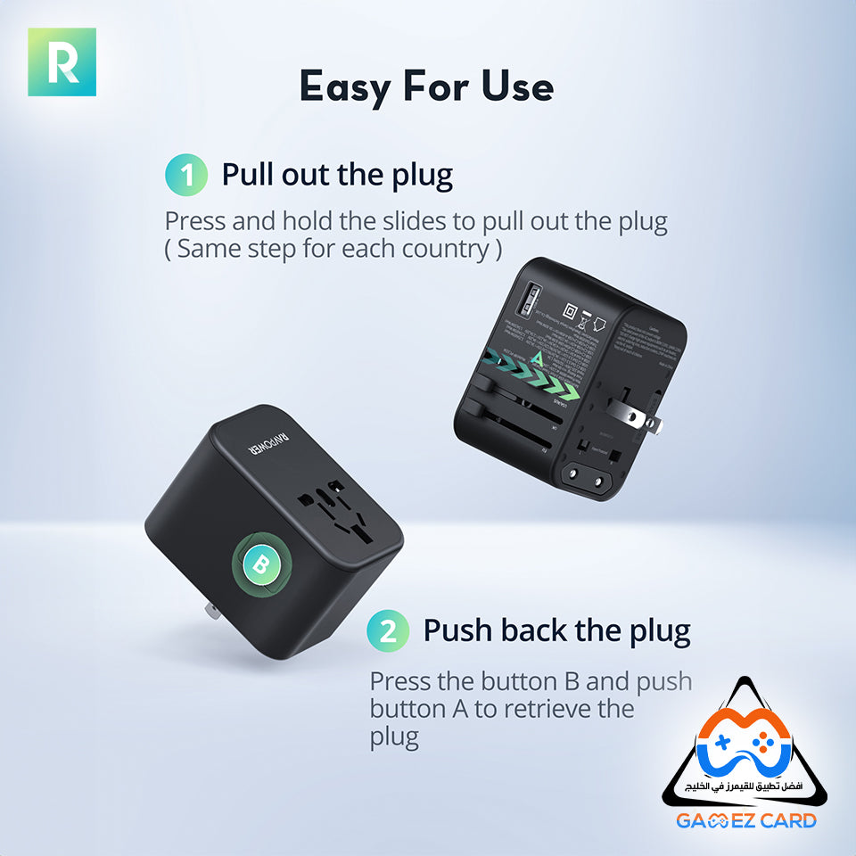 Ravpower Travel Charger PD PIONEER 65W 3-Port RP-PC1034 - Black