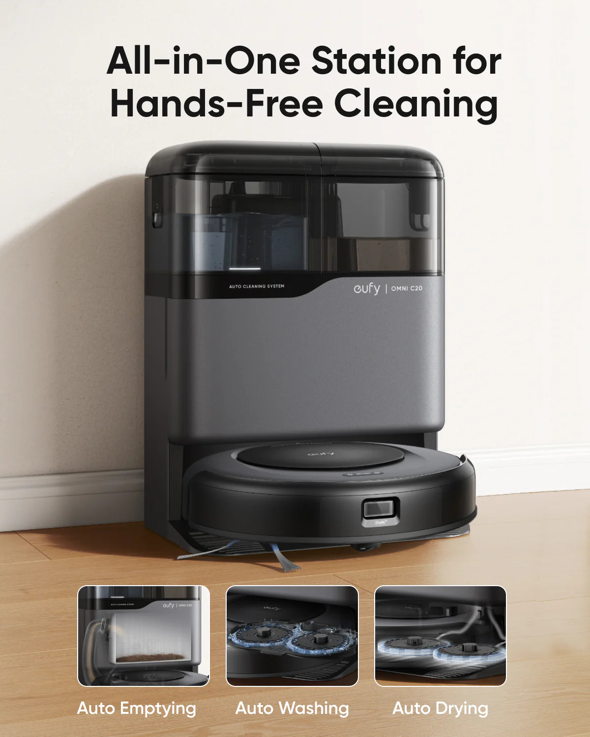 Eufy T2280V11, Robot Vacuum Omni C20 - Black