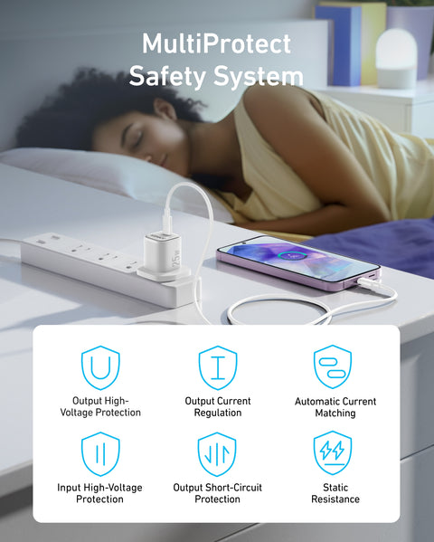 Anker 25W Compact Charger – USB-C Fast Charging Wall Plug with PPS