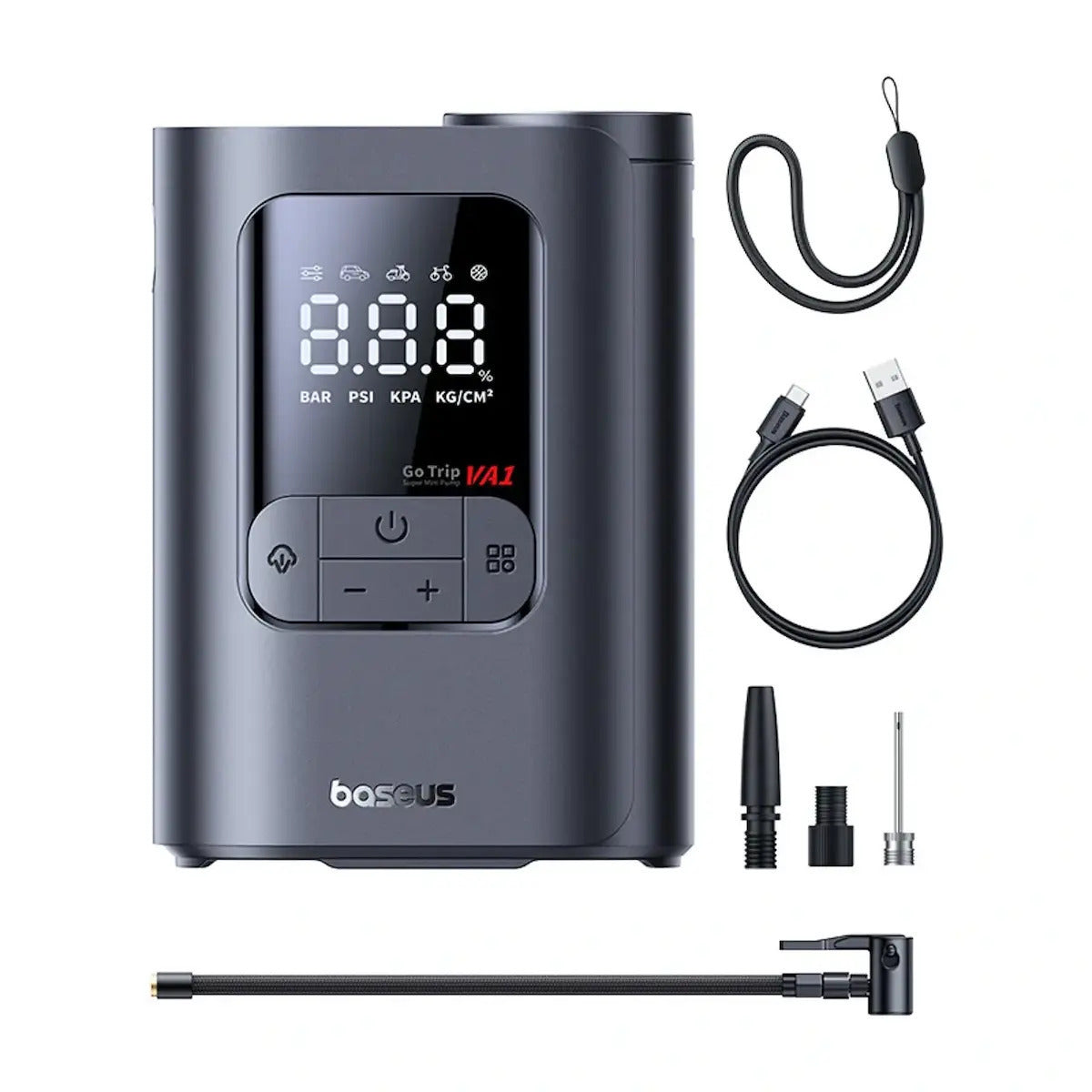 Baseus GoTrip VA1 Max Super Mini Cordless Inflator 22-Cylinder - Black