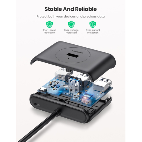 UGREEN USB 3.0 Hub 1m (Black)