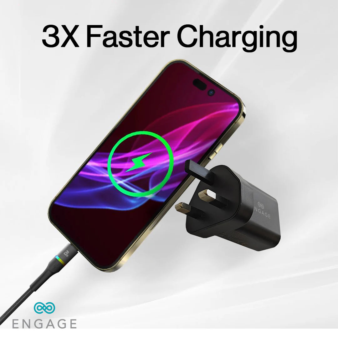 Engage, Dual Port GaN II Fast Adapter/Charger (30W) with Interchangeable Adapter
