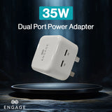 Engage, Dual USB-C Port Power Adapter (35W)