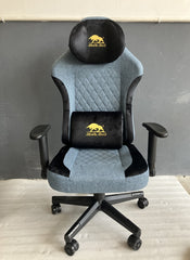 Black Bull Gaming Chair With 3d Headrest Up & Down Slide Adjustable and 4d Moveable Armrest-Blue Black