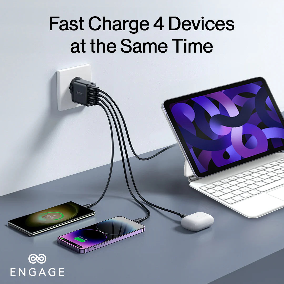 Engage, 4-Port GaN Travel Charger/Adapter (120W)