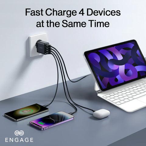 Engage, 4-Port GaN Travel Charger/Adapter (120W)