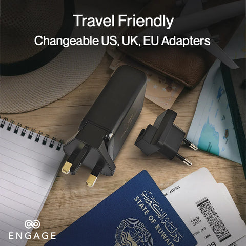 Engage, 4-Port GaN Travel Charger/Adapter (120W)