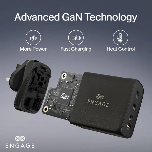 Engage, GaN Charger/Adapter (200W) – Black