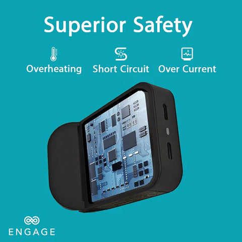 Engage, Foldable Dual USB-C Power Adapter (65W)