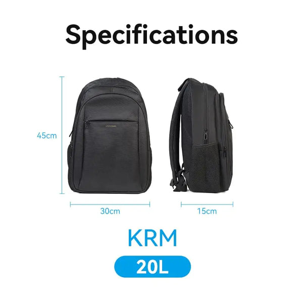 Vention Laptop Backpack (45cm x 30cm x 15cm) Black