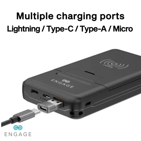 Engage, Wireless Power Bank (10000mAh), Multi-Functional Box
