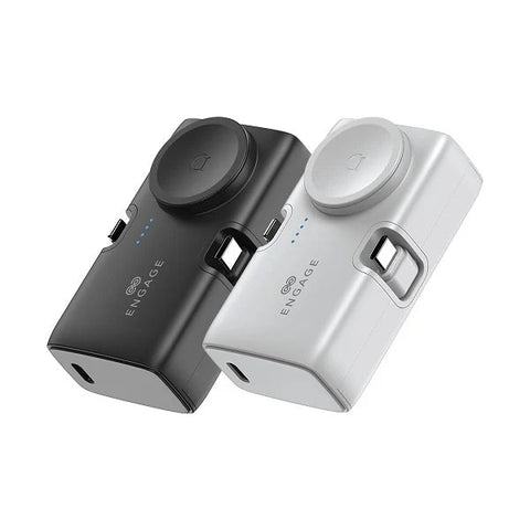 Engage, Portable Dual Port Lightning/USB-C & Watch Charging Power Bank (5000mAh)