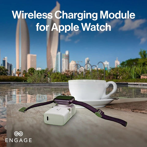 Engage, Portable Dual Port Lightning/USB-C & Watch Charging Power Bank (5000mAh)