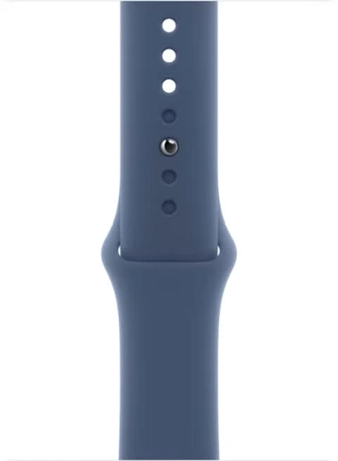 Apple Watch Series 10 GPS 46 mm Smartwatch with Silver Aluminium Case with Denim Sport Band