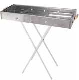 KKF Foldable Portable Barbecue Grill with Chrome-Plated Stand for Camping, Picnics, Outings & Vacations