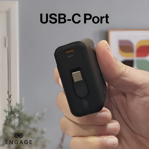 Engage, Compact Wireless Magnetic Power Bank (10000mAh) with USB-C Cable & LED Display (45W)